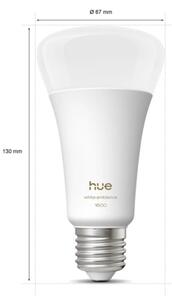 Bec LED dimabil Philips Hue WHITE AMBIANCE E27/11,8W/230V 1000-20000K