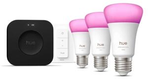 Kit de bază Philips Hue WACA 3xE27/8,1W 1000-20000K + bridge și întrerupător cu variator