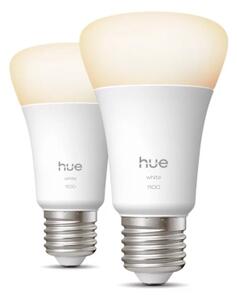 Set de 2 becuri LED reglabile Philips Hue White E27/9,5W/230V 2700K