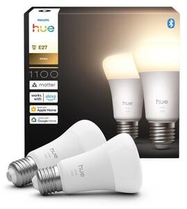 Set de 2 becuri LED reglabile Philips Hue White E27/9,5W/230V 2700K