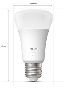 Set de 2 becuri LED reglabile Philips Hue White E27/9,5W/230V 2700K