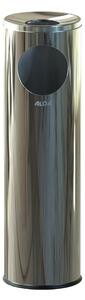 Coș de gunoi cu scrumieră, 15 l, inox