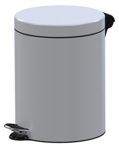 Coș de gunoi cu călcare, 5 l, alb