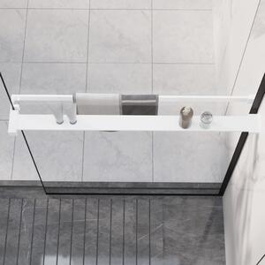 Raft de duș pentru perete cabină de duș, alb, 80 cm, aluminiu