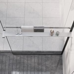 Raft de duș pentru perete cabină de duș, crom, 80 cm, aluminiu