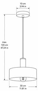Lampă suspendată pe cablu HAKI 1xE27/60W/230V vișiniu/negru
