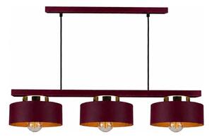 Lustră suspendată pe cablu IGNIA 3xE27/60W/230V vișiniu/auriu