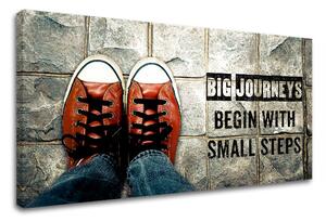 Tablou canvas motivațional Big journeys begin (tablouri)