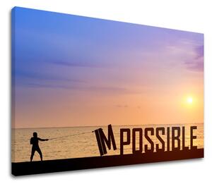Tablou canvas motivațional Impossible (tablouri moderne cu)