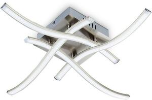BKLICHT LED Plafoniera argintie 47,5/47,5/9,5 cm