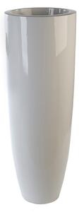 Suport ghiveci Konus, rasina fibra de sticla, alb, 115x40 cm
