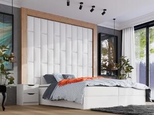 Panou de perete tapițat Pazara 80x20 (piele ecologică soft 017 (Alb). 1054188