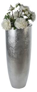 Suport ghiveci Konus, rasina fibra de sticla, argintiu, 92x36 cm