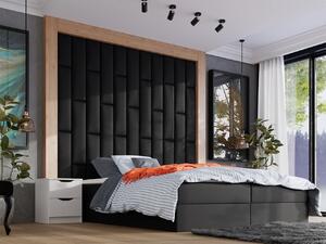 Panou de perete tapițat Pazara 80x20 (piele ecologică soft 011 (Negru). 1054187