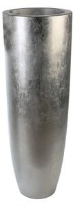 Suport ghiveci Konus, rasina fibra de sticla, argintiu, 115x40 cm