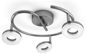 BKLICHT LED Plafoniera YUNA argintie 28/11.6 cm