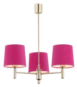 Lustră pe tijă PONTE 3xE27/15W/230V roz/alamă Argon 1498