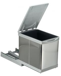 Cos gunoi model 21700, 230x385x375 mm, 1 cuva x16 l, finisaj inox