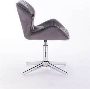 HR111CROSS Scaun Catifea Grafit Velur