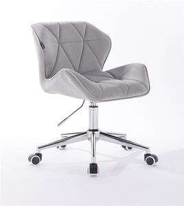 HR111K Scaun Catifea Gri Velur
