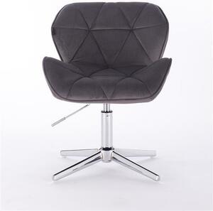 HR111CROSS Scaun Catifea Grafit Velur