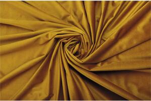 Draperie cu inele Solevito Graz galben muștar 140x245 cm