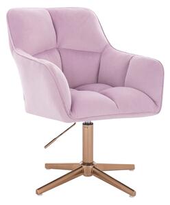 HR550CROSS Scaun Mov Catifea cu Bază Aurie
