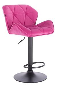 HR111W Scaun Catifea Roz Velur cu Bază Neagra