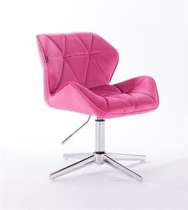 HR111CROSS Scaun Catifea Roz Velur
