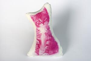 Set 2 Perne decorative Pink kitten form
