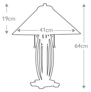 Elstead QZ-ASHEVILLE-TL - Lampă de masă Tiffany ASHEVILLE 2xE27/60W/230V