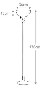 Elstead QZ-KAMI-UL - Lampă de podea Tiffany KAMI 1xE27/100W/230V