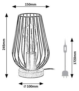 Lampă de masă GREMIO 1xE27/40W/230V neagră Rabalux 6915