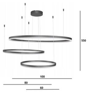 Lustră LED pe cablu HALO LED/130W/230V neagră Azzardo AZ4707