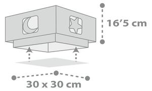 Plafonieră pentru copii MOONLIGHT 2xE27/60W/230V gri Dalber 63236E