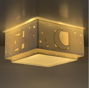 Plafonieră pentru copii MOONLIGHT 2xE27/60W/230V gri Dalber 63236E