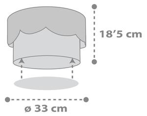 Plafonieră pentru copii MOON 2xE27/60W/230V gri Dalber 61236E
