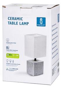 Lampă de masă 1xE14/40W/230V gri/albă Aigostar