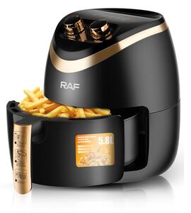 Friteuza electrica profesionala Air Fryer alb, AT PERFORMANCE®, RAF Air Fryer 5.8L 1500W Manual, Multi-Purpose, 360 Air Circulation R.5232 - Gatit san