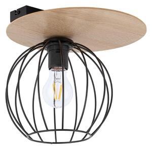 Lustră aplicată CYBER 1xE27/60W/230V lemn/neagră