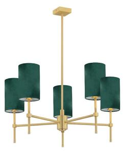 Lustră pe tijă ABRUZZO 5xE14/7W/230V alamă/verde Argon 2147
