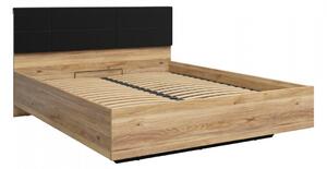 Pat Livdela 101Dublu, Maro deschis, 160x200, PAL laminat, Tapiterie, Somiera patSomiera pat, 17x21x10cm