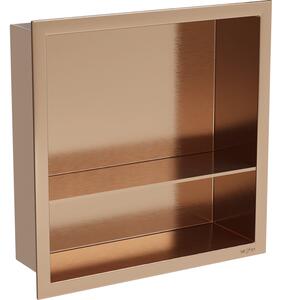 Mexen X-Wall-R, raft încastrat cu flanșă 30 x 30 cm, cupru mat - 19C0303010S