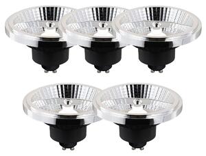 Set de 5 becuri LED inteligente GU10, reglabile, AR111 10W 800 lm 2200 - 6500K