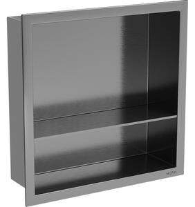 Mexen X-Wall-R, raft încastrat cu flanșă 30 x 30 cm, grafit mat - 19E0303010S