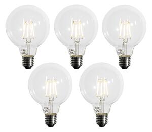 Set 5 becuri Bec LED E27 reglabil în 3 trepte G95 4W 450lm 3000K