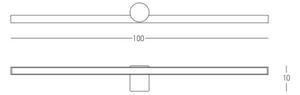 Aplică LED pentru oglindă de baie Zambelis 22126 LED/21W/230V 100 cm IP54