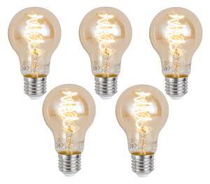 Set 5 becuri Bec LED inteligent E27 reglabil A60 chihlimbar 4.9W 320lm 2500K