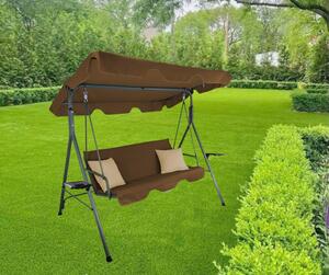Balansoar de gradina, Dimensiune 170x118x153 cm, Maro, 2 Perne Incluse