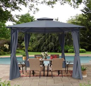 Pavilion De Gradina, Dimensiune 3 x 3 m, Culoare Gri